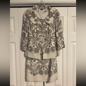 Ann Taylor Loft women’s floral and paisley swing dress w/ matching jacket